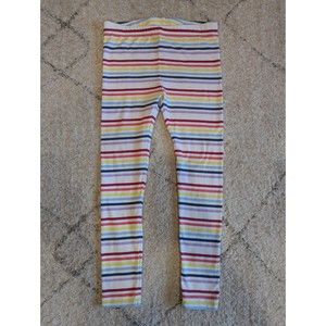 Tucker + Tate Girls Leggings Size 8‎ Rainbow Horizontal Stripes Cotton Stretch